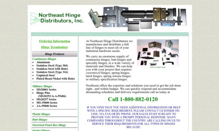 Northeast Hinge Distributors, Inc.