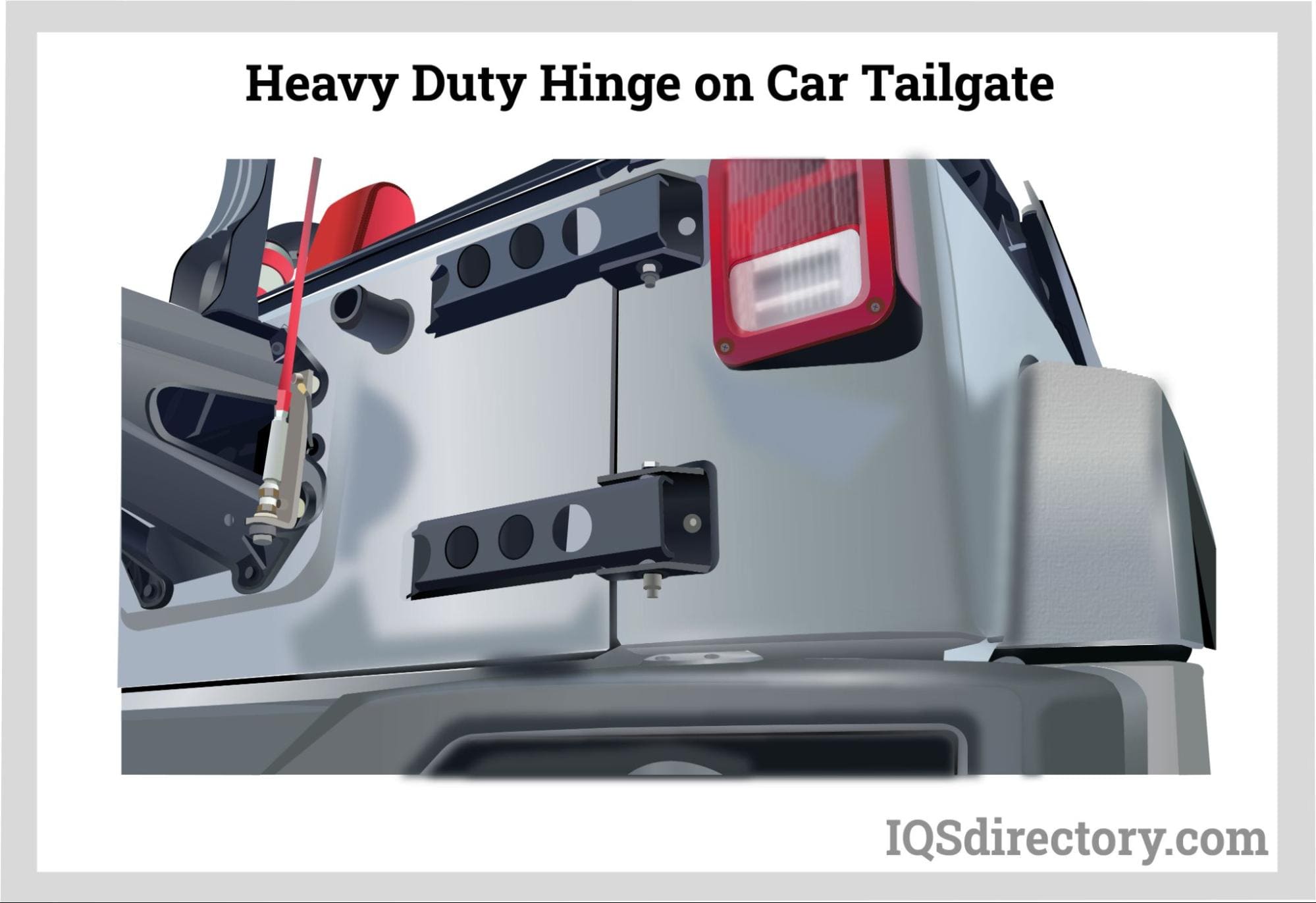 Heavy Duty Hinge on Car Tailgate